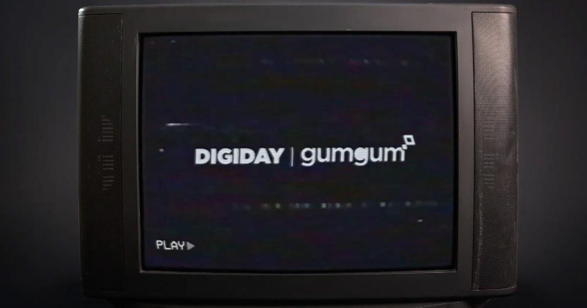 Graphic of the GumGum and Digiday logos superimposed on a CRT television