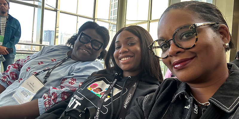 Alt Text: The GumGum Team Enjoying the AfroTech Conference