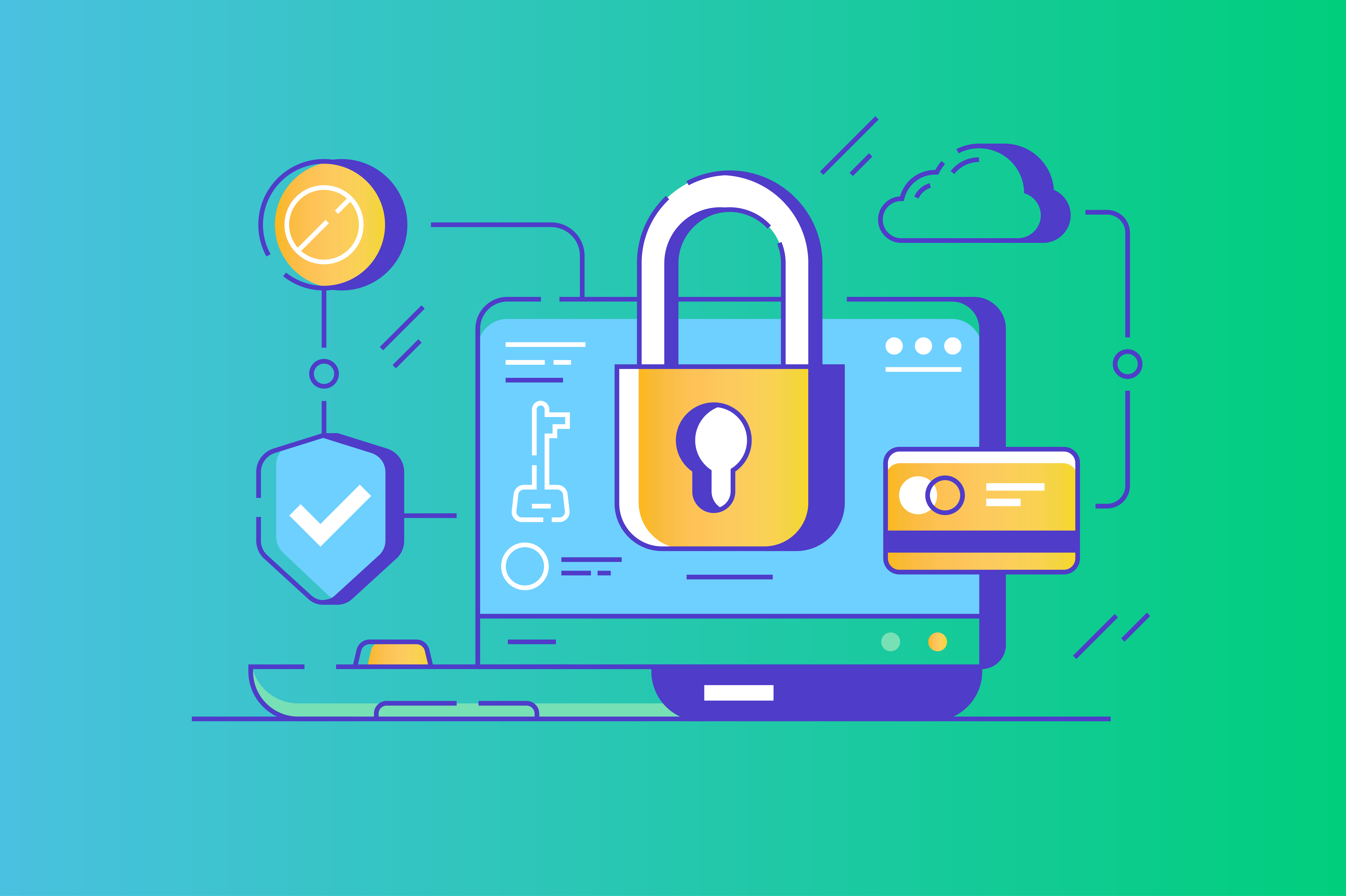 illustration depicting consumer privacy as a 2022 marketing trend