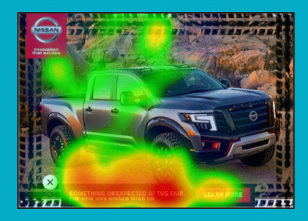 Eye tracking study heatmap image