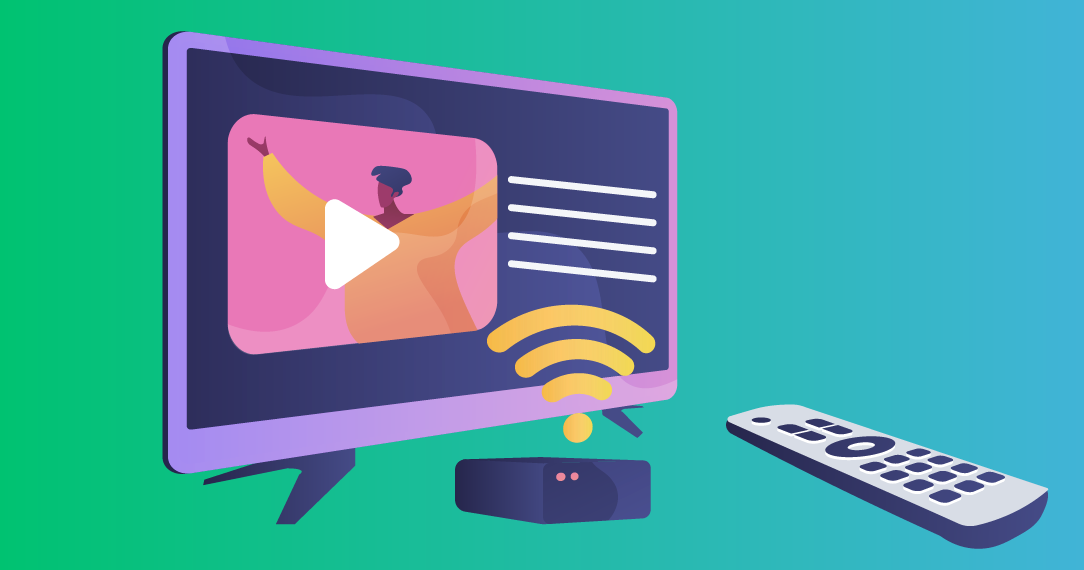 Graphic displaying connected tv advertisements